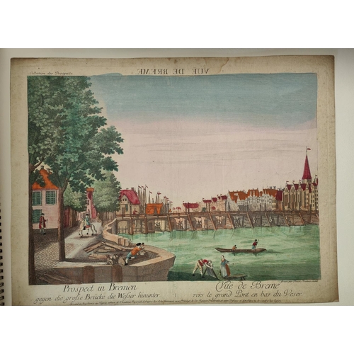 813 - JEAN BENOIT WINKLER and others, collection des Prospects, Augsburg (1750-1800).5 hand coloured engra... 