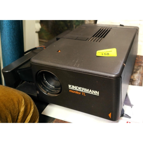 158 - A Kindermann slide projector, stand and screen etc