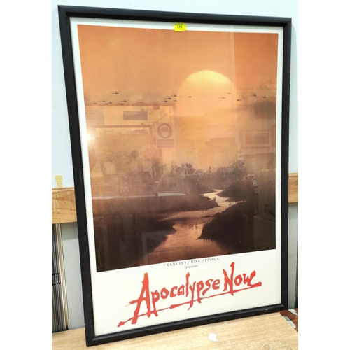 318 - A framed poster for Apocalypse Now, 99x68cm 