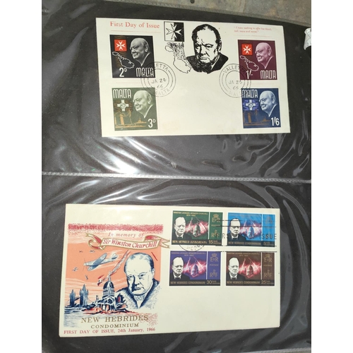 372A - A collection of commemorative memorial Winston Churchill 1st Day covers