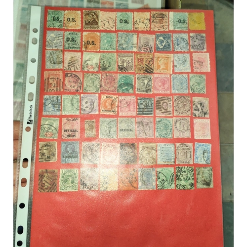 373 - A selection of Victorian British and Commonwealth stamps on 2 pages