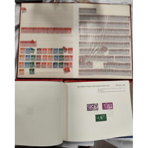 386 - An album of stamps and a GB stockbook