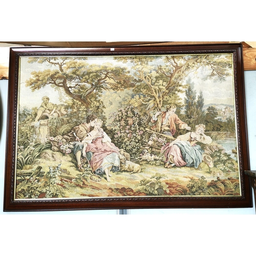 107 - An 18th century style machined tapestry pictureNo bids sold with next lot