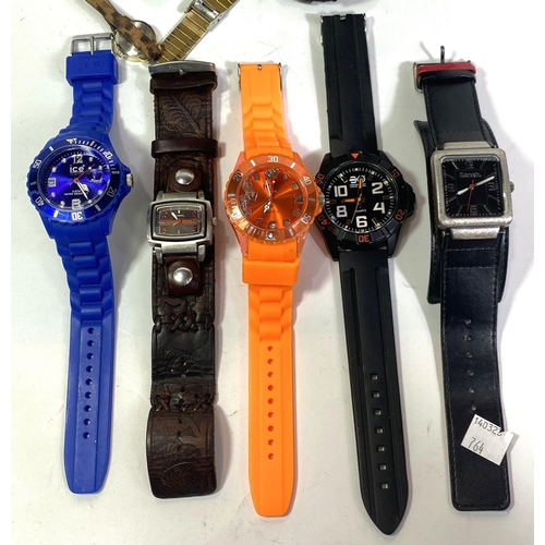 764 - A selection of modern designer watches including Seiko 