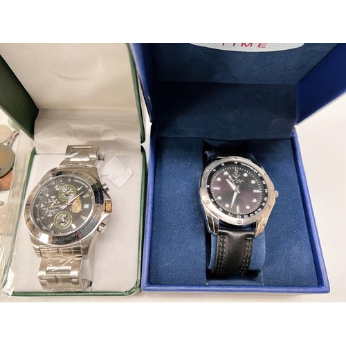 716 - A stainless steel 'Nautical Time' watch, boxed