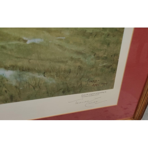 812B - After Terrence Cuneo pencil signed print Hunslow Heath in pencil framed and glazed 