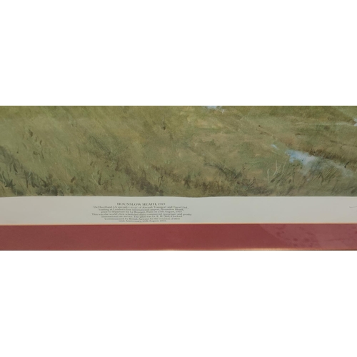 812B - After Terrence Cuneo pencil signed print Hunslow Heath in pencil framed and glazed 