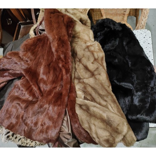 45B - A selection of various fur and faux fur coats and jackets