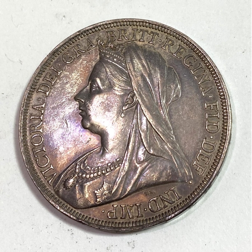 A Victoria crown 1897, regnal year LX original toned condition