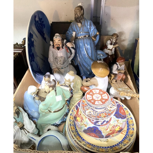 56 - A selection of Chinese figures of scholars etc and other similar items