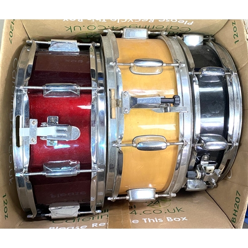 9 - Three various snare drums