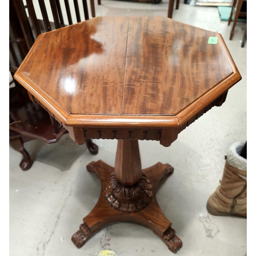 1037 - A mahogany octagonal occasional table 