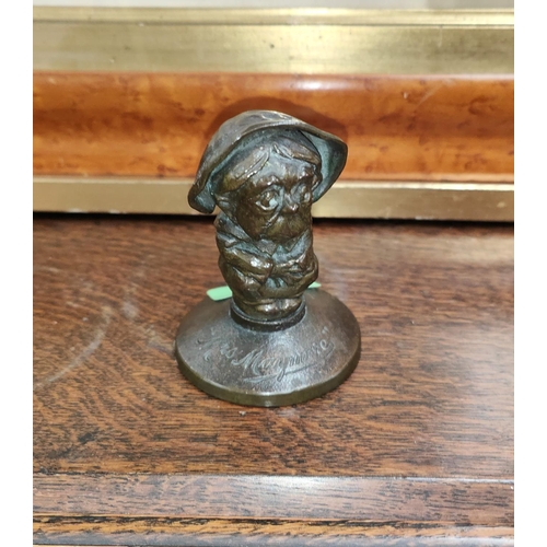 171 - Mrs Maymore, a bronze paperweight May and Padmore Xmas 1925, 8cm