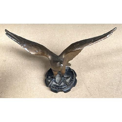 36A - A Bronzed car mascot in the form of an eagle