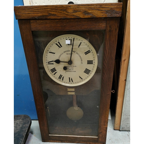 193A - A Gledhill-Brook wall hanging time recorder clock