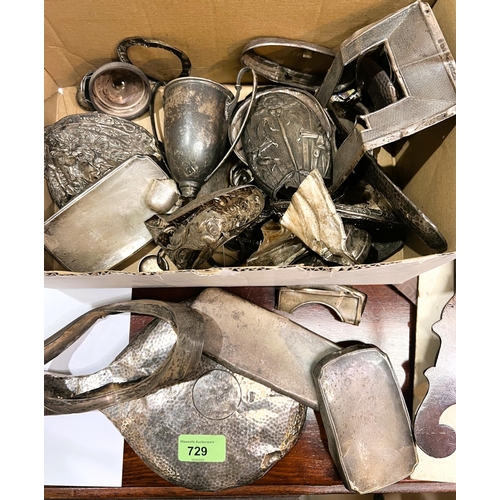 729 - A large selection of scrap hallmarked silver, (approx. 20oz)