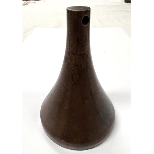 391B - A bronze Tibetan stupa conical mould with interior decoration 