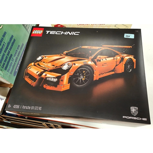 294 - An originally boxed Lego Technic 1:8 scale Porsche 911 GT3 RS kit numbered 42056