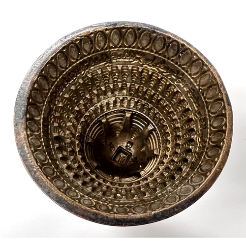 391B - A bronze Tibetan stupa conical mould with interior decoration 