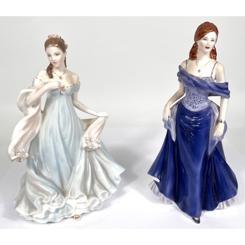 488 - 2 Royal Worcester figurines of ladies: With all My Heart CW504 and Midnight Encounter CW581