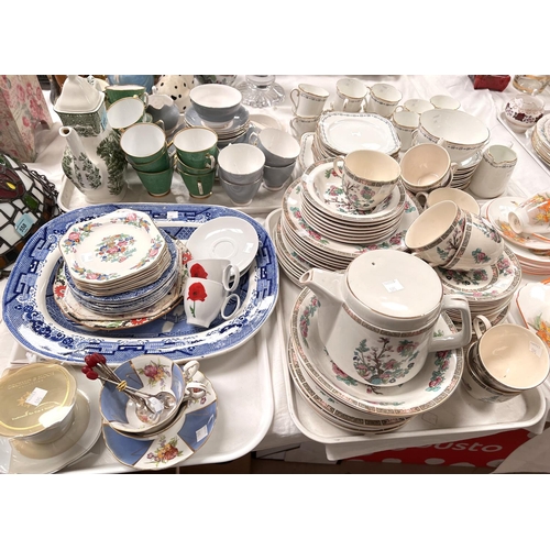 595 - A selection of vintage Royal Albert and other part tea services and china etc