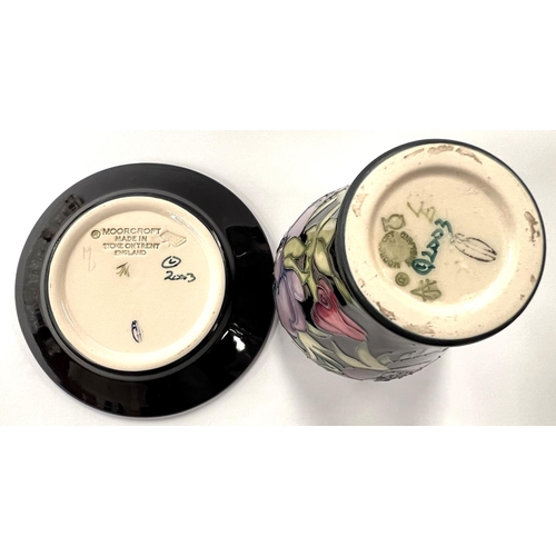 612 - A modern Moorcroft Anemone Tribute coaster designed by Emma Bossons, introduced 2003, diameter 11.5c... 