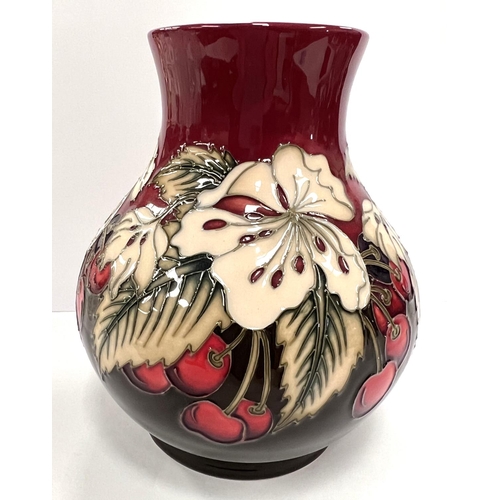 614 - A modern Moorcroft vase Cherry Blossom designed by Nicola Slaney, introduced 2012 and retired end 20... 