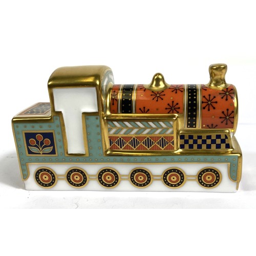 436C - An originally boxed Royal Crown Derby paperweight, Treasures of Childhood Steam train