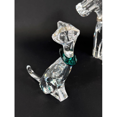 507 - A Swarovski crystal figure of a Terrier with metal collar, ht.12cm; a Swarovski figure of ... 