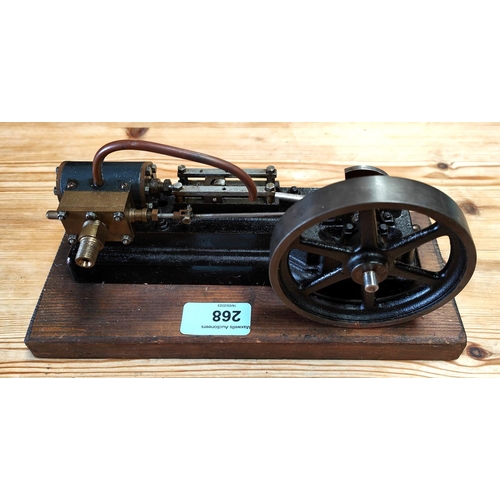 268 - A Stuart stationary single cylinder steam engine, scratch built.