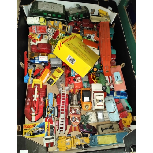 248 - A large selection of Matchbox and other die cast vehicles etc.