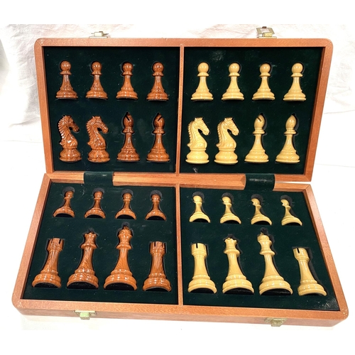 49B - A Kasporov chess set with large pieces cased inside board