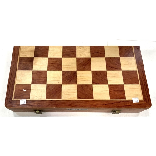 49B - A Kasporov chess set with large pieces cased inside board