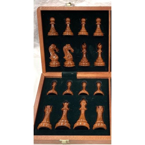 49B - A Kasporov chess set with large pieces cased inside board