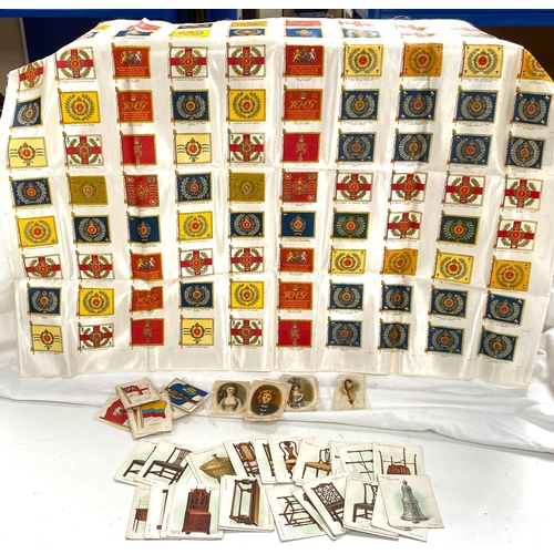 59 - GB Regimental Colours, printed silk finish cloth with 100 flags, c 1910; other cigarette cards