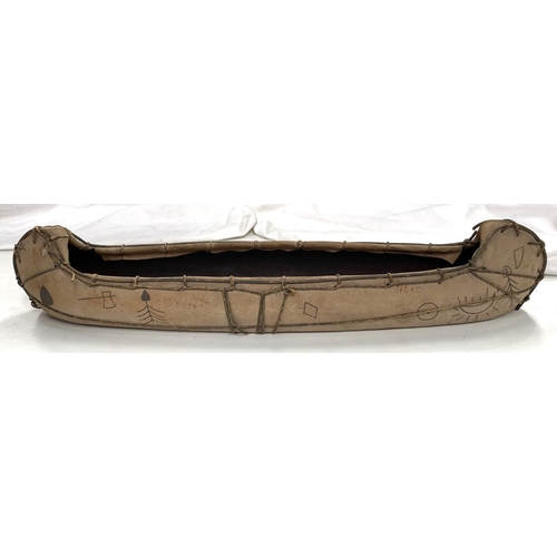 72 - A model of a North American Indian kayak, length 54cm