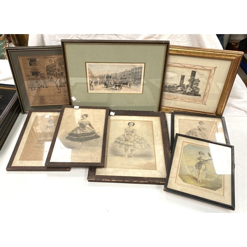 90 - A set of 4 humerous hunting prints after itken and other 19th century and later prints