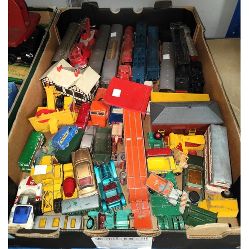 213 - A selection of Dublo railway rolling stock and accessories; a selection of diecast vehicles