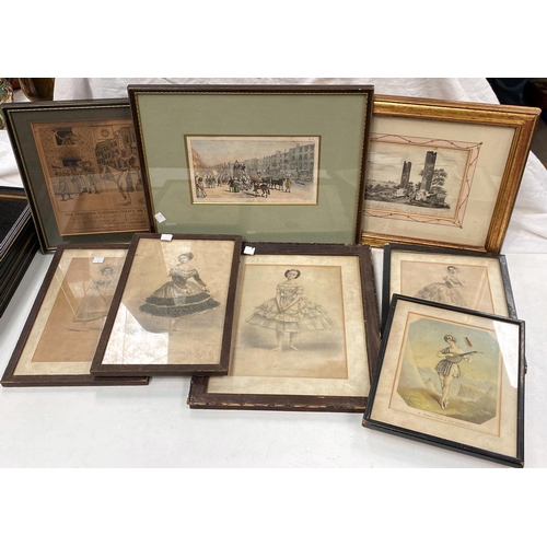 90 - A set of 4 humerous hunting prints after itken and other 19th century and later prints