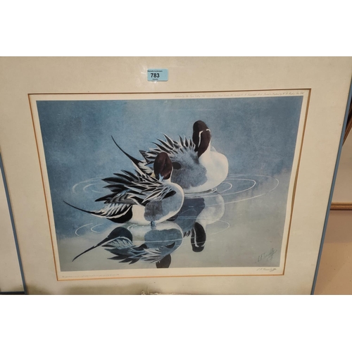 783 - C F Tunnicliffe:  Mallards, pair of artist signed limited edition prints, framed and glazed