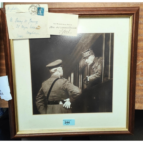 244 - An original WWI period black and white photograph of Field Marshall Sir William Robertson and Marsha... 