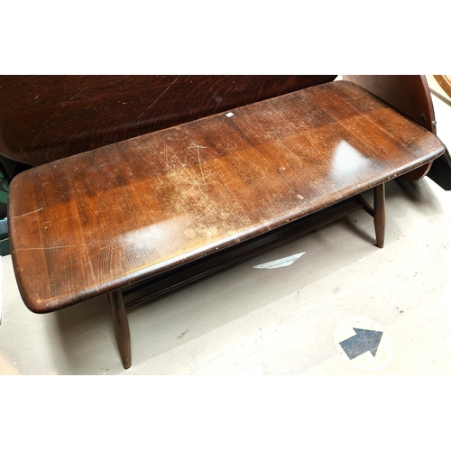 863A - An Ercol dark wood coffee table