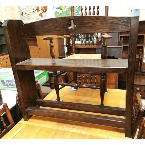 893 - An oak Arts & Crafts style bookcase, ht 85cm, width 90cm