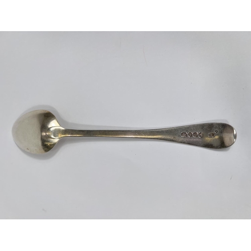 665 - A Georgian Old English pattern tablespoon with wrigglework border, London 1792, 1.5oz