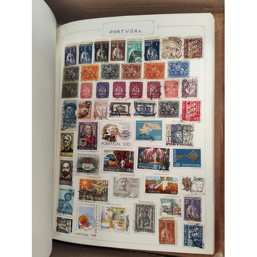 318A - A collection of World stamps in three spring back albums