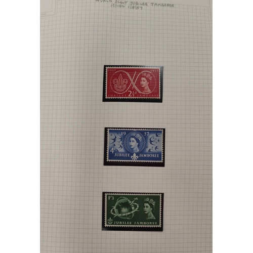 318B - GB STAMPS: a collection of stamps in two albums QV-QEII including a 1d black etc