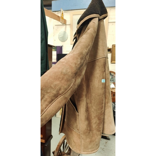 68 - A Pinewood soft brown leather jacket; a similar gilet; a Fife Country leather coat; an Autograph dou... 