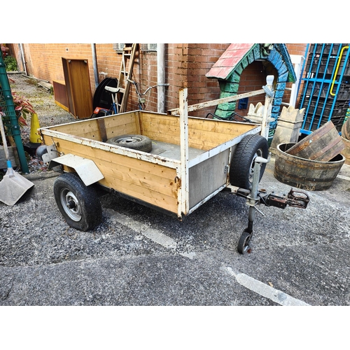 130 - A 2 wheel car trailer 160 x 125cm