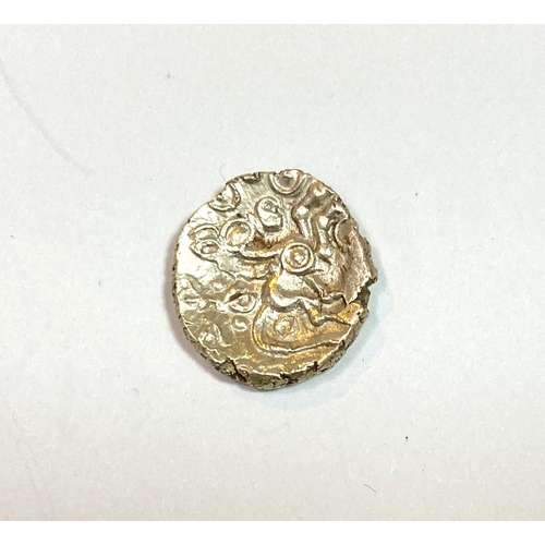 57 - A Catuvellauni Addedomaros 1/4 stater with floral pattern, 1.24gm.