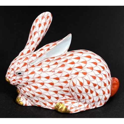 462C - A HEREND Hungarian hand painted figure of a rabbit No 5353 (boxed)